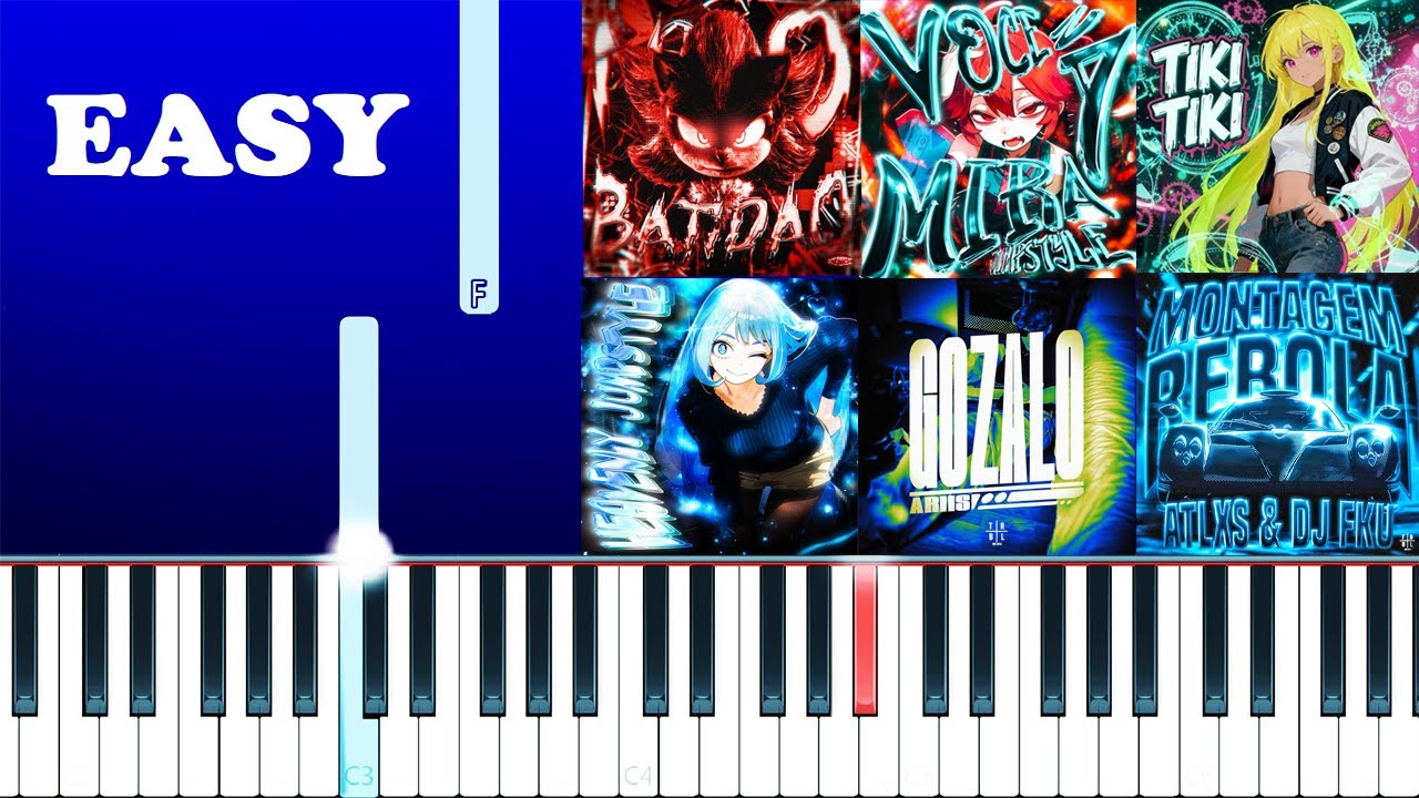 6 PHONK SONGS ON PIANO (Part 15) (EASY BEGINNER Piano Tutorial)