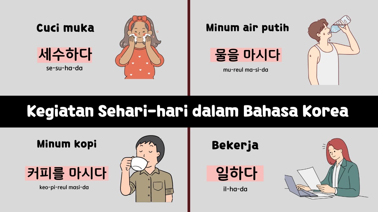 50 Kosakata Tentang Kegiatan Sehari hari dalam Bahasa Korea - EPS-TOPIK dan TOPIK