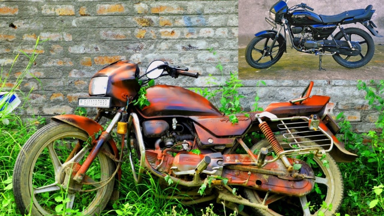 splendor | modification full bike repaint and restoration of splendor | Restoration Abandoned Bike
