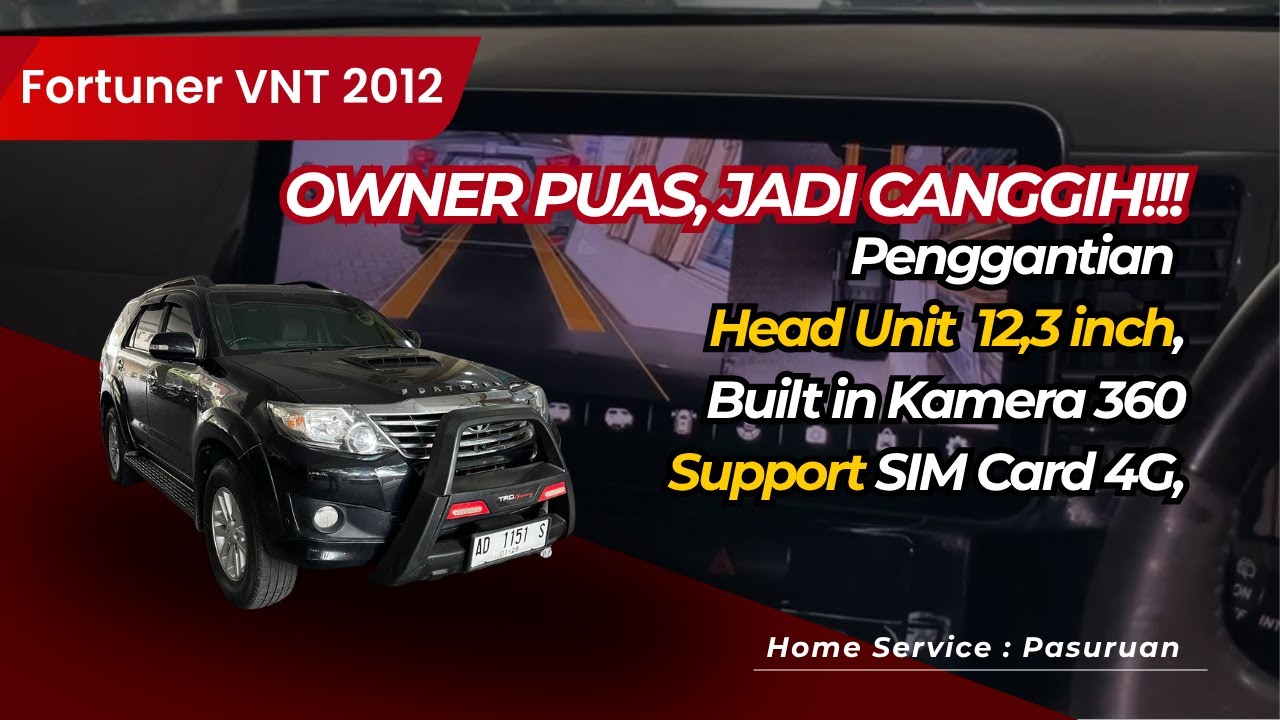 Fortuner VNT 2012 Refuses to Grow Old! Install 12'3 inch Head Unit & 360 Camera | Plug & Play | 📍...