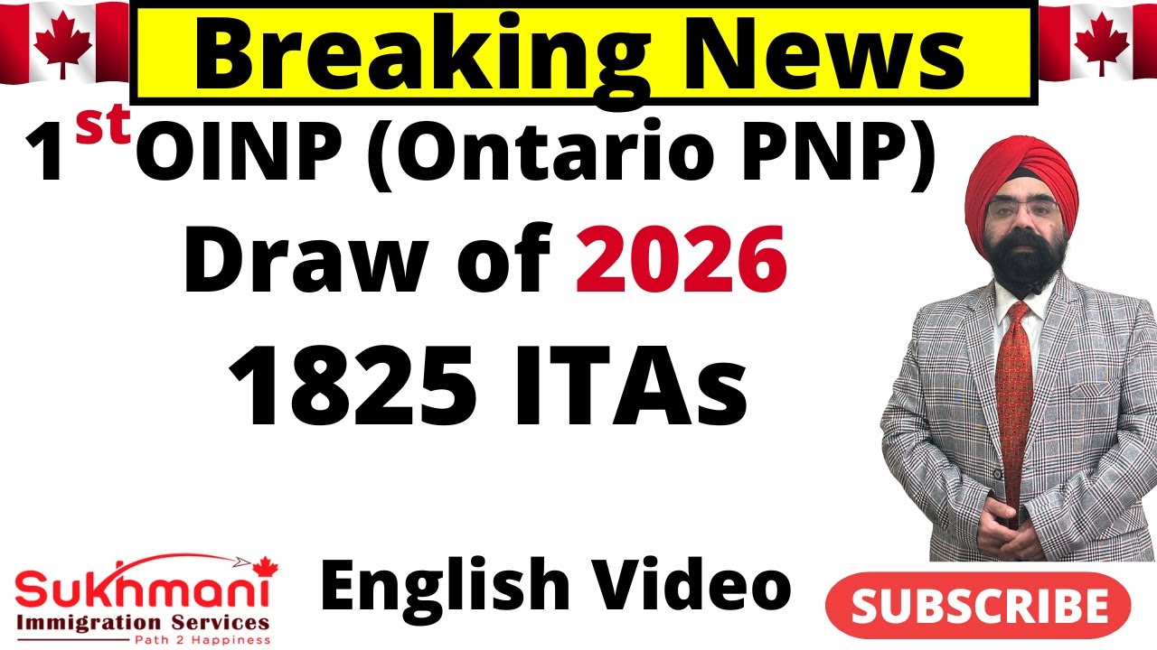 1st OINP PNP Draw of 2026|Draws Resumes After Long Wait!|English Video||Sukhmani Immigration||