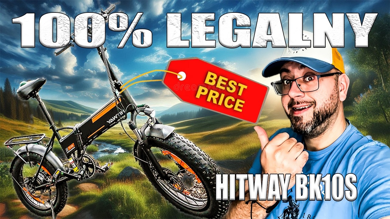 Najtańszy⁉️Rower Elektryczny🚲Składany FATBIKE, Legalny W Europie❗️HITWAY BK10S