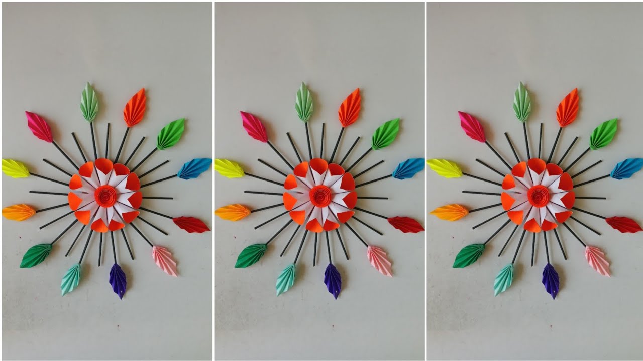 Creative Paper Craft Idea for Wall Decoration/Easy Wall Handing craft Idea/DIY Paper Flower Craft 