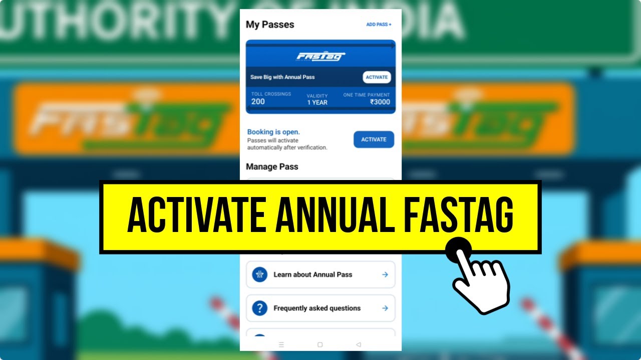 FASTag Annual Pass Activate | How to activate FASTag annual pass | FASTag kaise activate kare