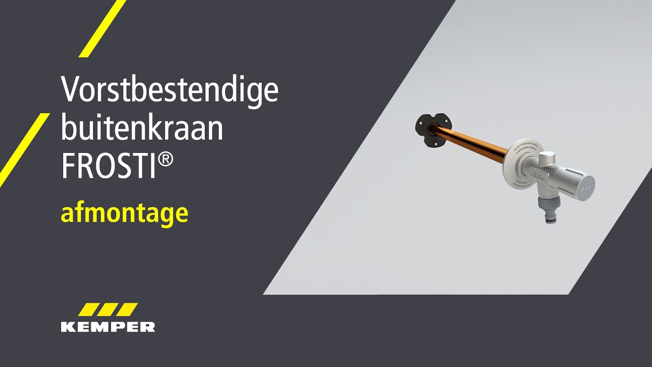 FROSTI® NIEUW vorstbestendige buitenkraan kitversie: afmontage (Nederlands)