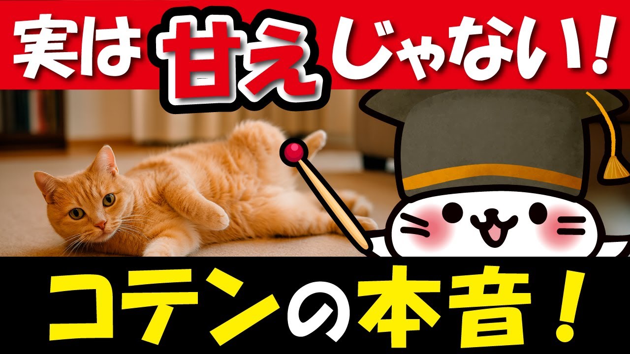 実は甘えじゃない。“猫のコテン”が伝える本音とは？