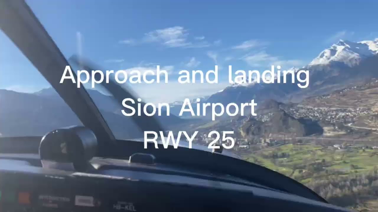 Approche et atterrissage à Sion (LSGS) 7.1.2023