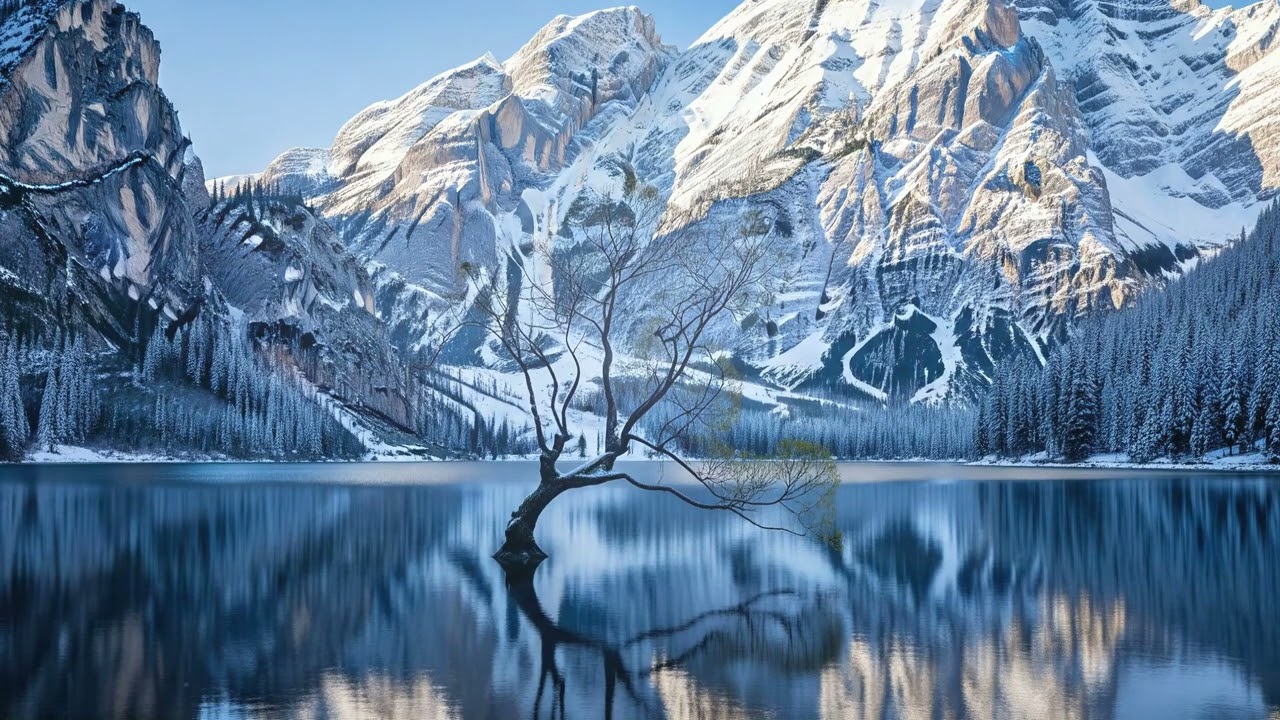 Whispers of Winter: A Solitary Tree in a Snowy Wonderland