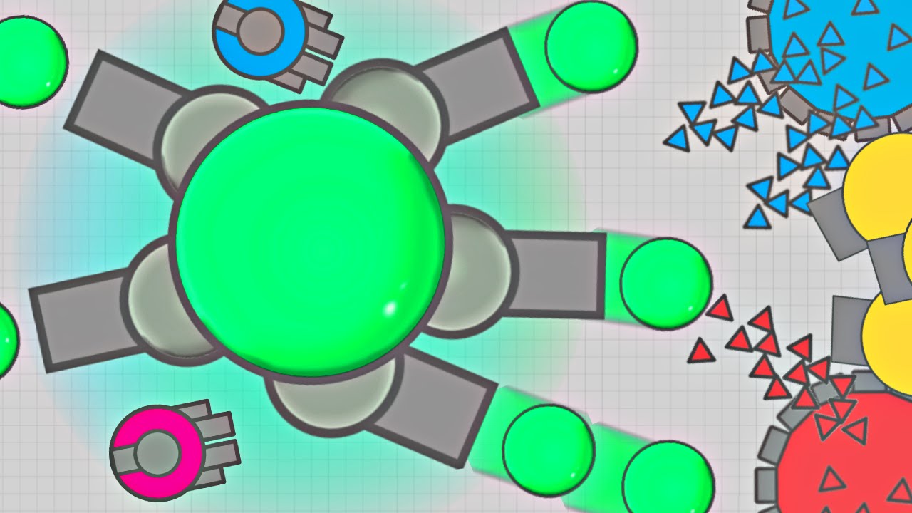 NEW UPDATED AUTO TANKS! Diep.io Max level 5 CANNON Vs Mothership  and Dominator (diep.io new class)