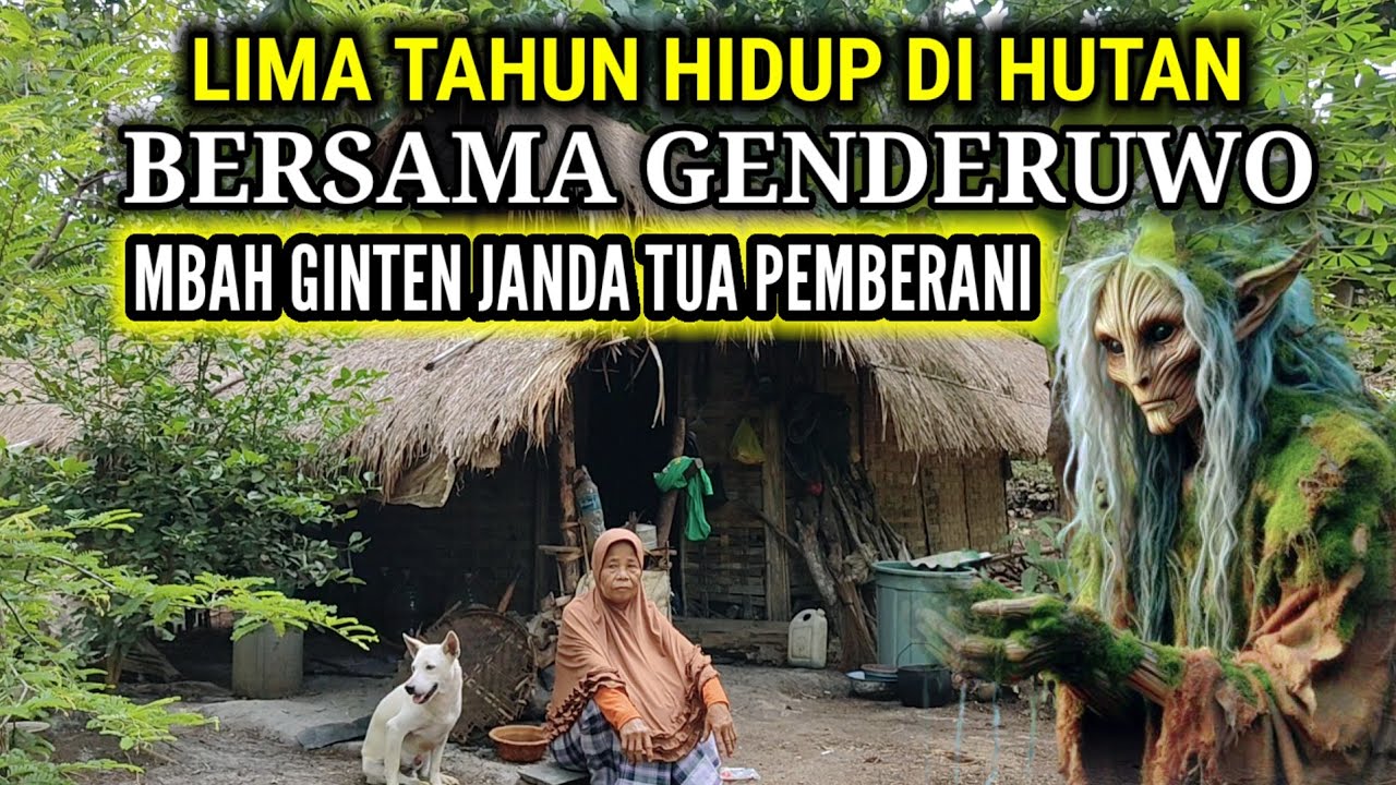 Ngeri !! Mbah Ginten Janda Tua Pemberani||Lima Tahun Hidup Bersama Genderuwo Didalam Hutan