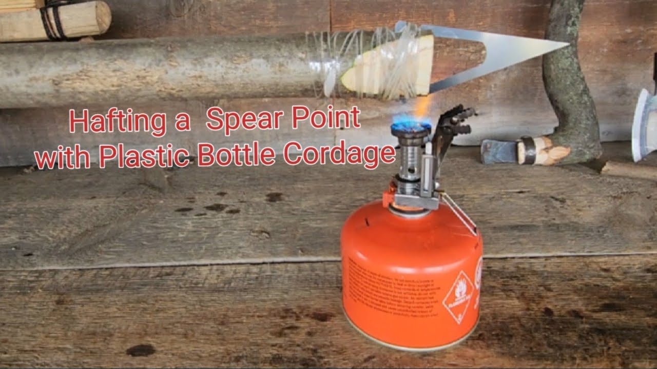 Hafting a Spear Point with Plastic Bottle Cordage