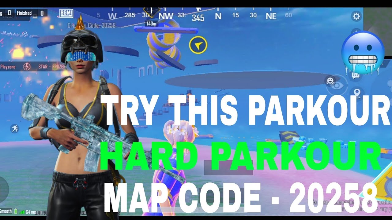 BGMI Hardest Parkour☠️/ BGMI WOW PARKOUR MODE 💲(20258) MAP CODE 