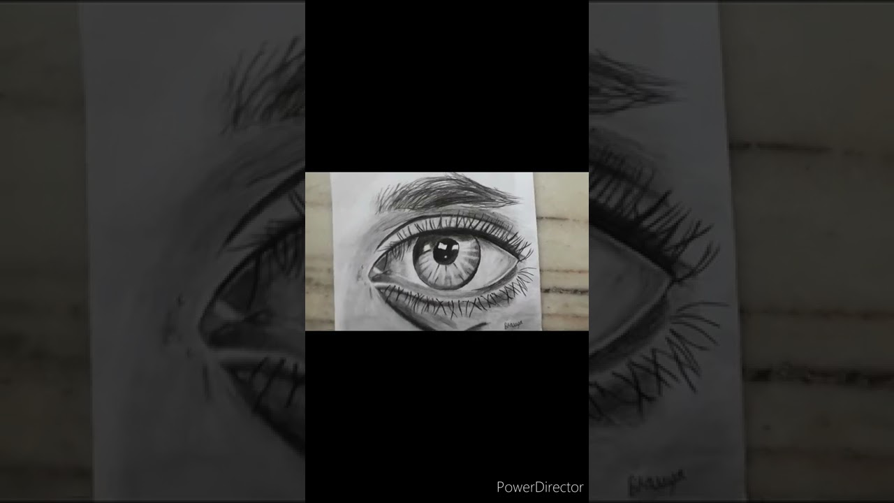 Realistic Eye drawing inspired by shubham dogra 