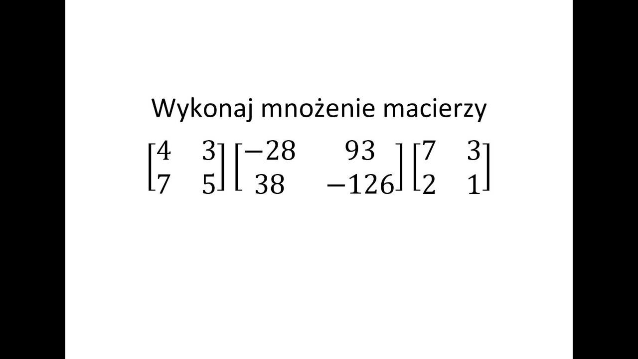 Działania na macierzach cz 10 Mnożenie trzech macierzy