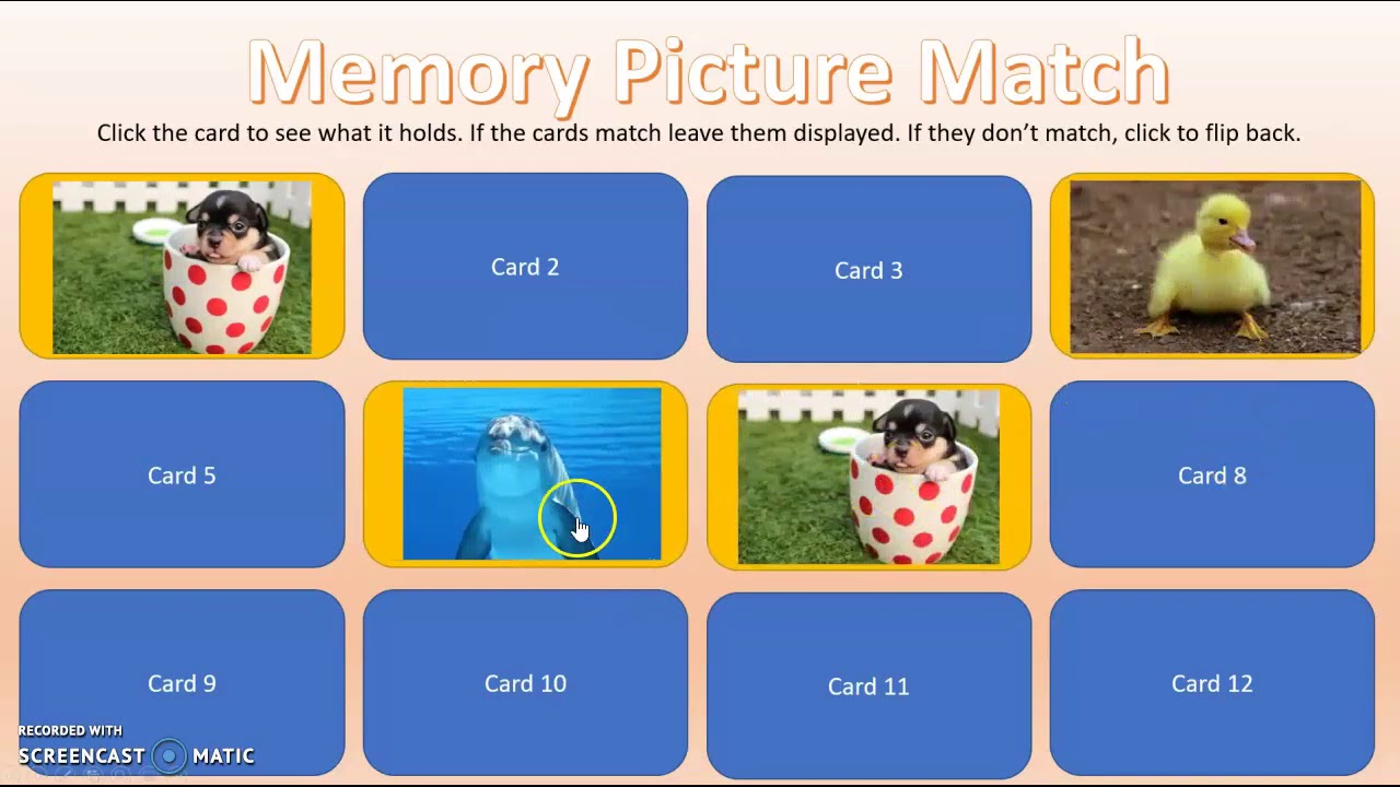 How to create a concentration game using PowerPoint