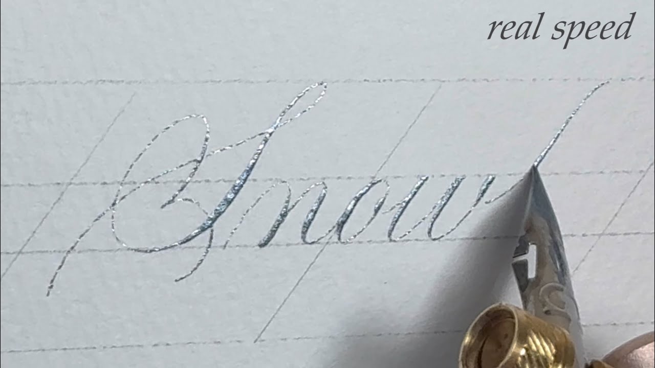 Writing snowflakes❄️ real speed copperplate | nib sounds only