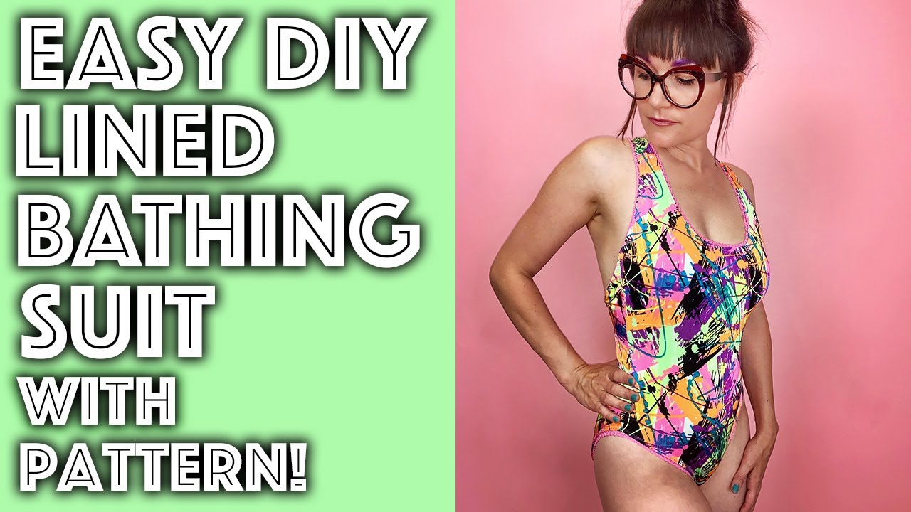 DIY Swimsuit / Bathing Suit With Pattern (One Piece) | Sew Anastasia