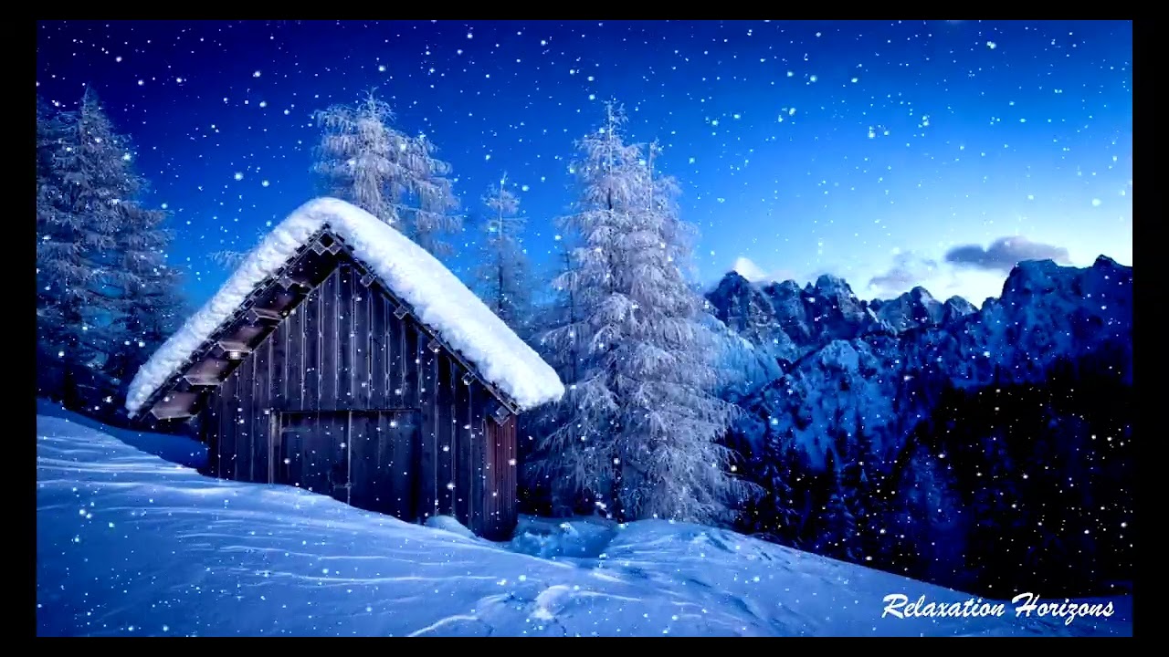 Snowfall Serenity | 2Hrs of Soft Piano & Sax for deep sleep | Cozy Valley Cabin