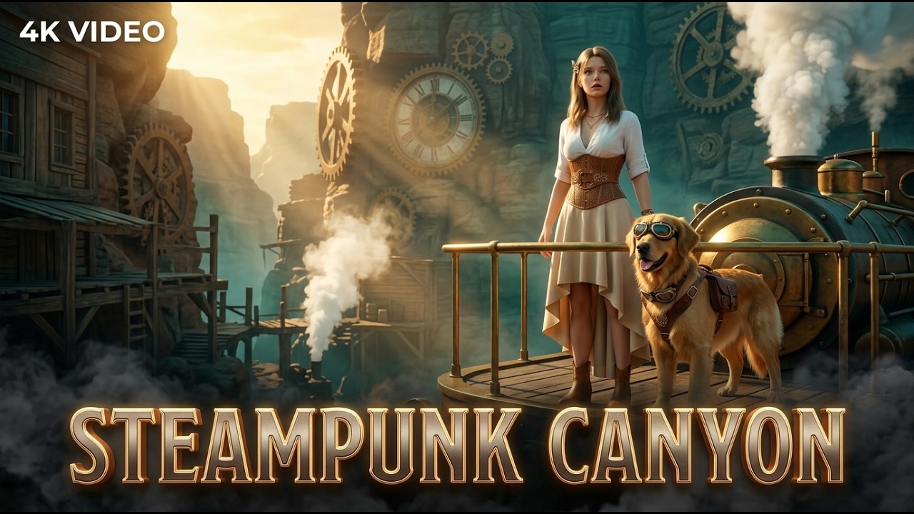 The Epic Steampunk Train Journey Home | Relaxing Wild West Farm Life & Robots