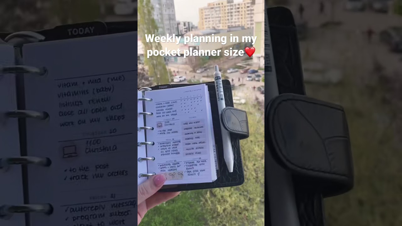 Minimal weekly planning in my personal planner size❤️ 