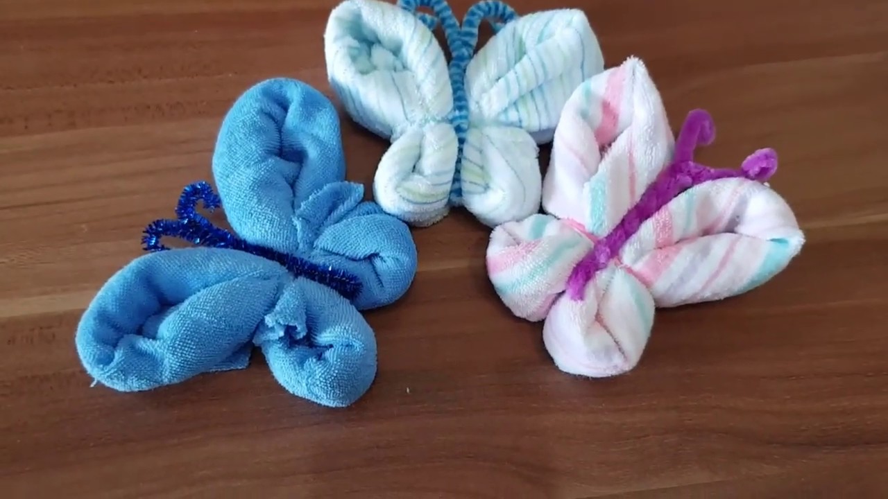 Schmetterling aus Waschlappen | PrettyPresents | *