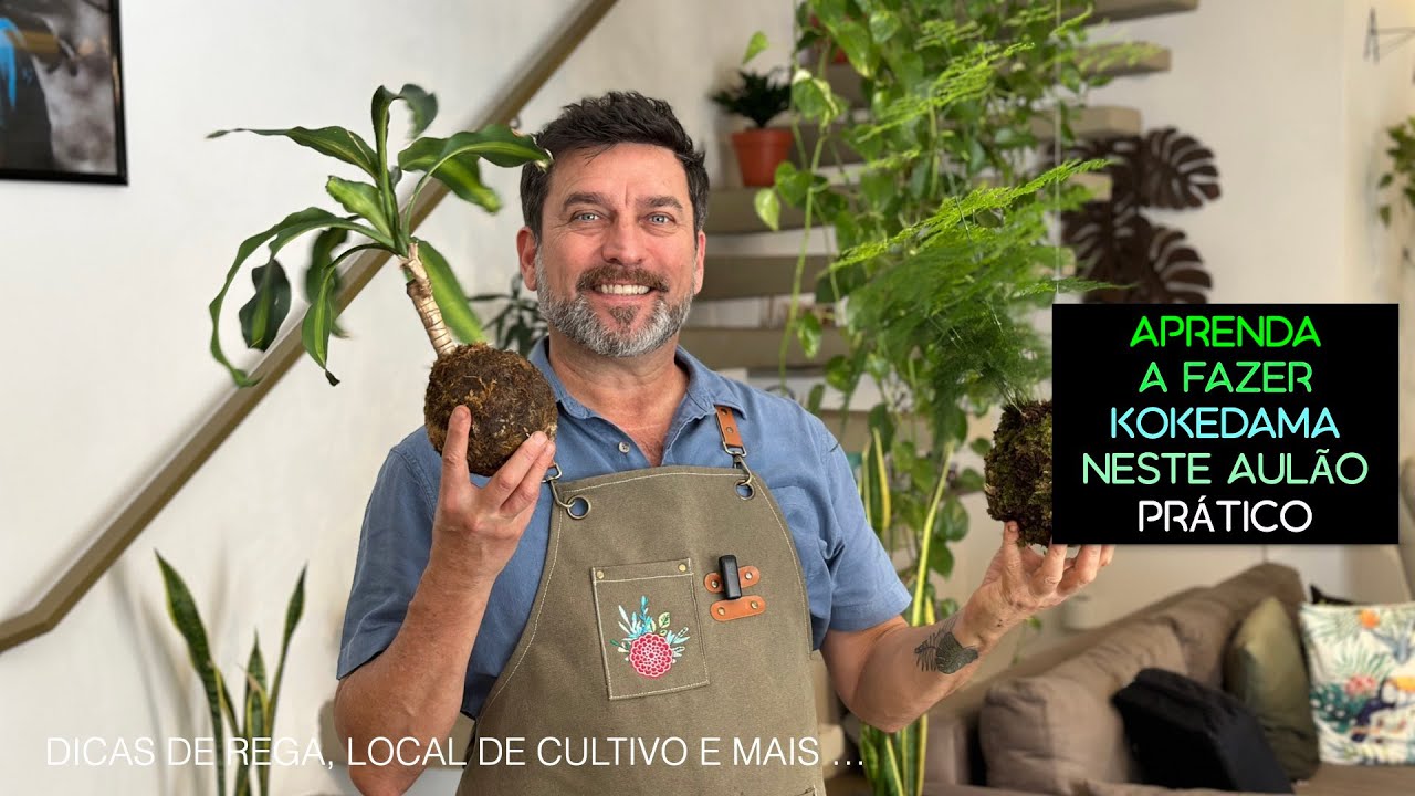 COMO Fazer KOKEDAMA com PROFESSOR AULA PRÁTICA