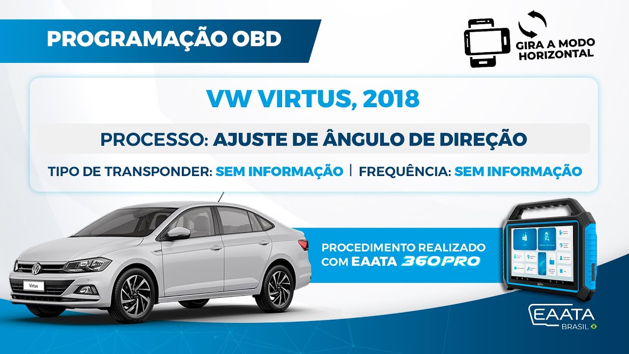 AJUSTE DE ÂNGULO DE DIREÇÃO DO VOLKSWAGEN VIRTUS 2018