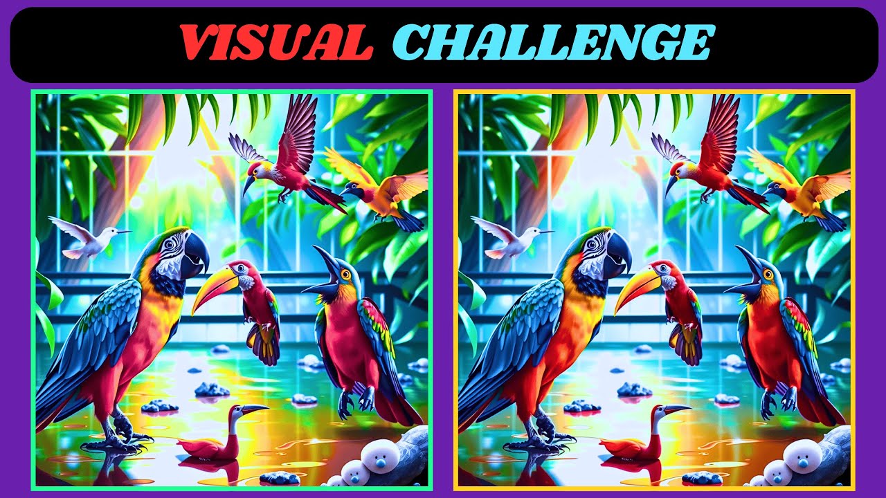 The Hardest Puzzle: Find All 3 Differences | Bird Edition-2