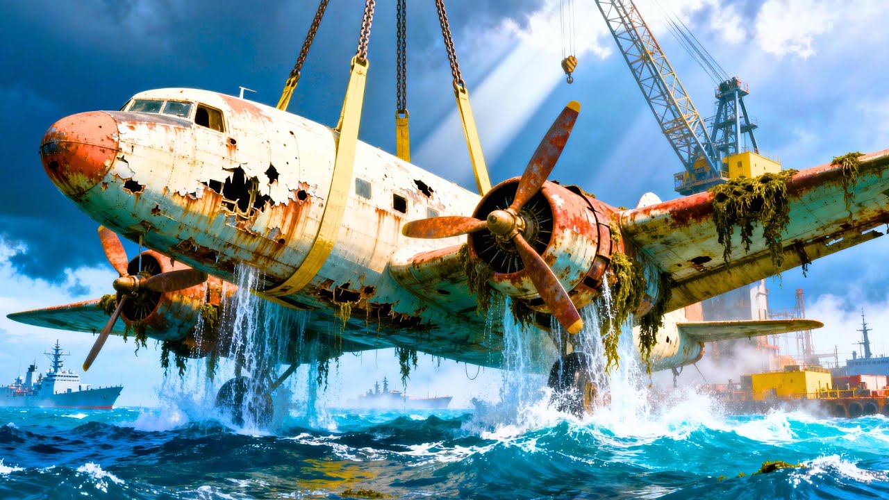 Trouvé au FOND DE LA MER : RESTAURATION du Flying Tiger Line L-1049H estimée à 50 M€