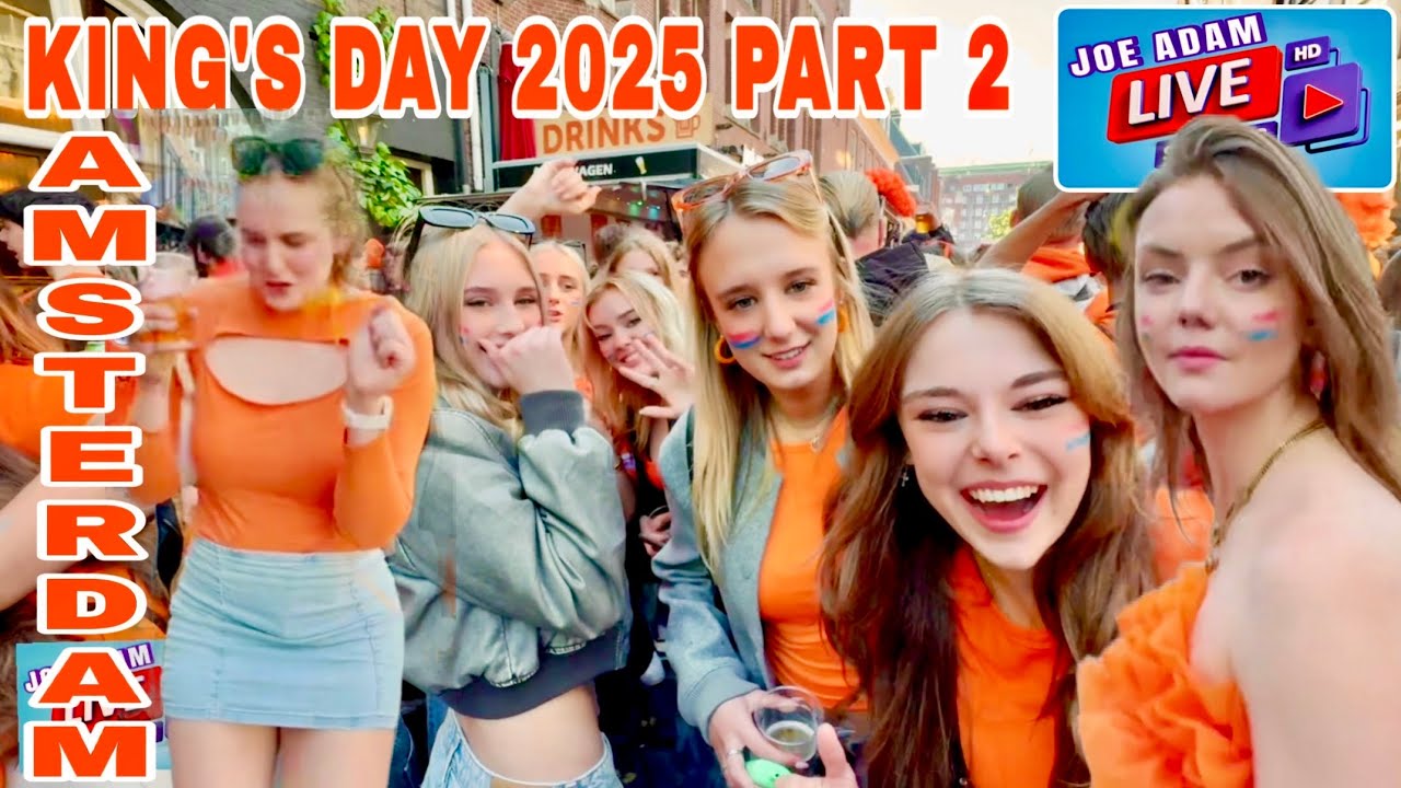🔴 LIVE: King's Day 2025 in Amsterdam Part 2 | Live Walking Tour Koningsdag 🇳🇱