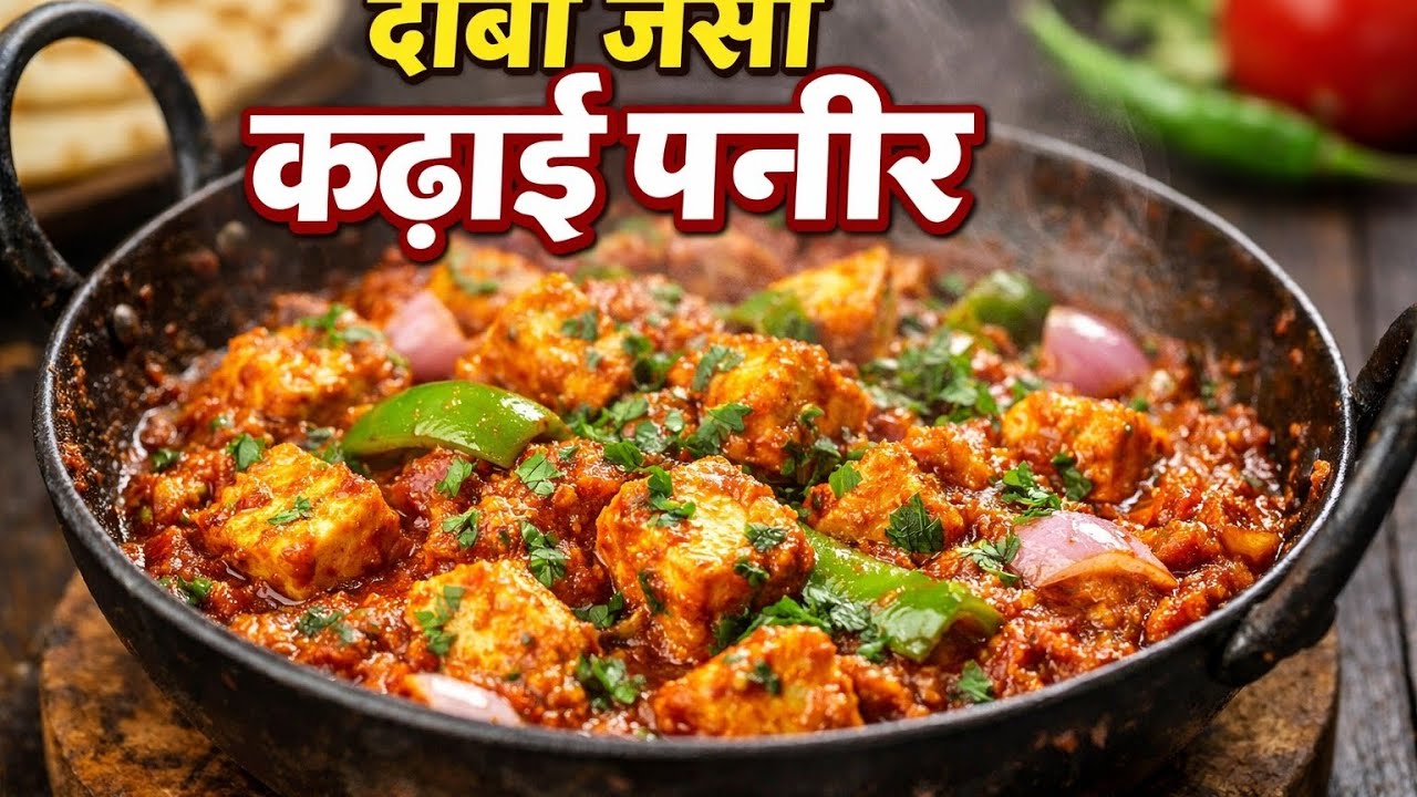ढाबा style कढ़ाई पनीर /halwai style kadhai paneer recipe/restaurant test 