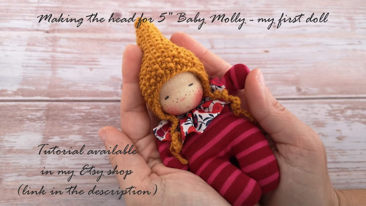 Waldorf doll head making tutorial - 5