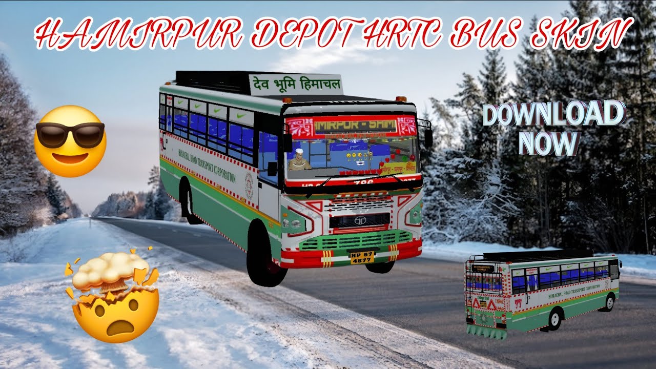 DOWNLOAD NOW NEW HRTC HAMIRPUR DEPOT BUS SKIN {Pragpur-shimla} || Himachali Rider Official