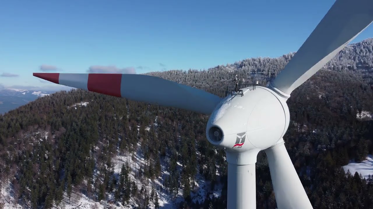 Enercon E-66 wind turbines at Holzschlägermatte (Freiburg) | Dji Mini 2 | 4K