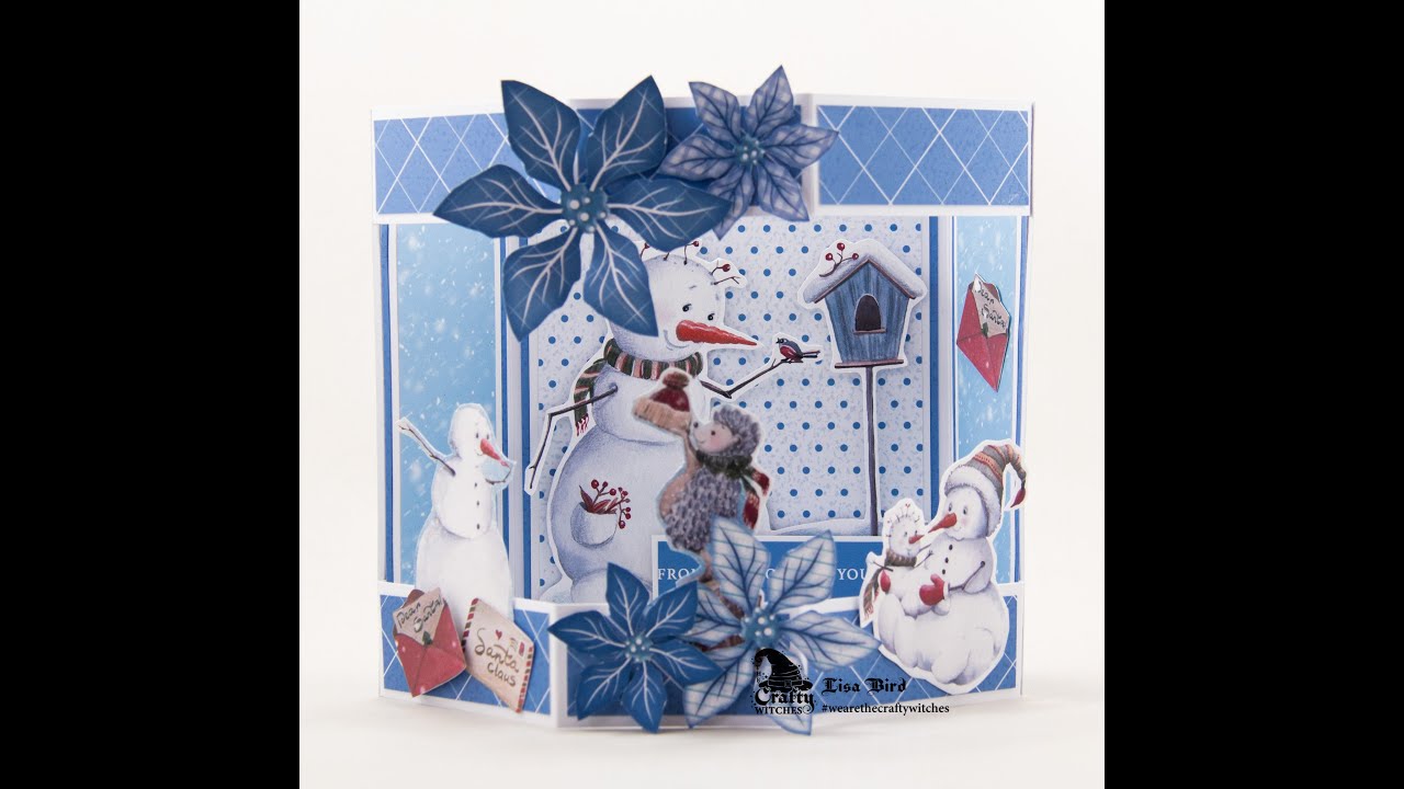 Pop Up Card  -  Using Snowy Day Friends From The Crafty Witches