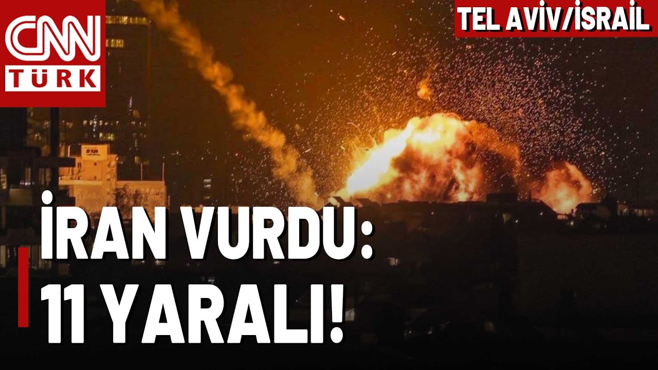 İran Füzesi İsrail'i Vurdu: 11 Yaralı! CNN TÜRK Vurulan Bölgede!