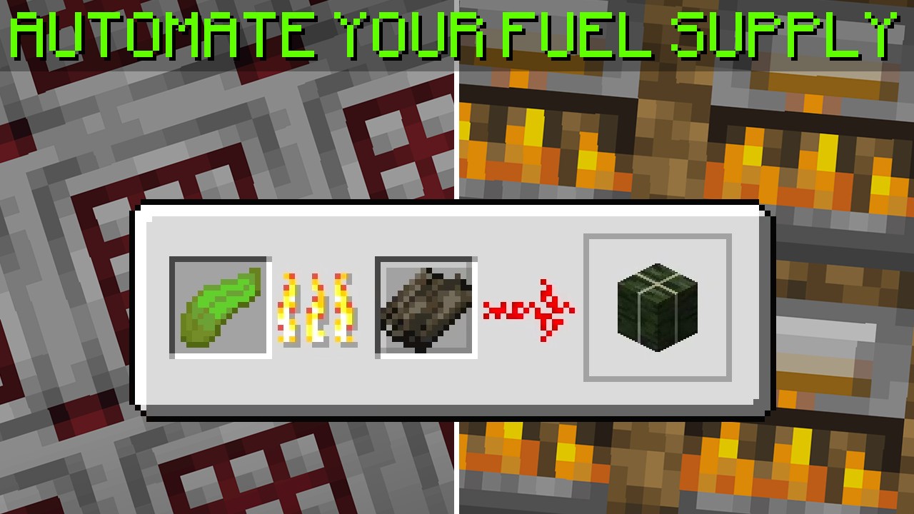 Minecraft 1.21 | Dried Kelp Block Crafter | Tile-able Refueling XP & Fuel Farm