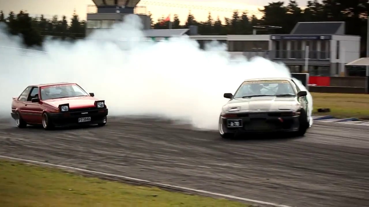 Agile Performance A70 Toyota Supras Smoke out RaceTrack