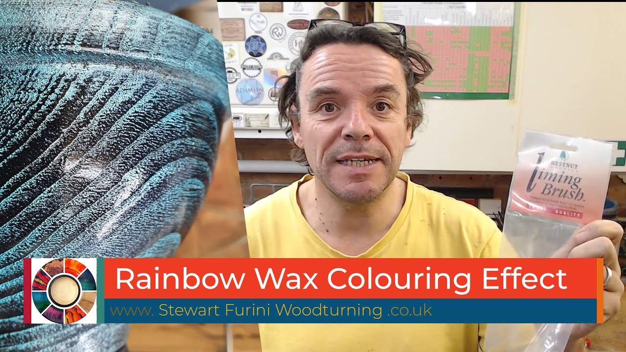 Woodturning - Rainbow Wax Colouring Effect