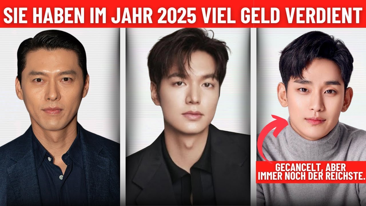 Die 10 bestbezahlten Schauspieler Koreas im Jahr 2025