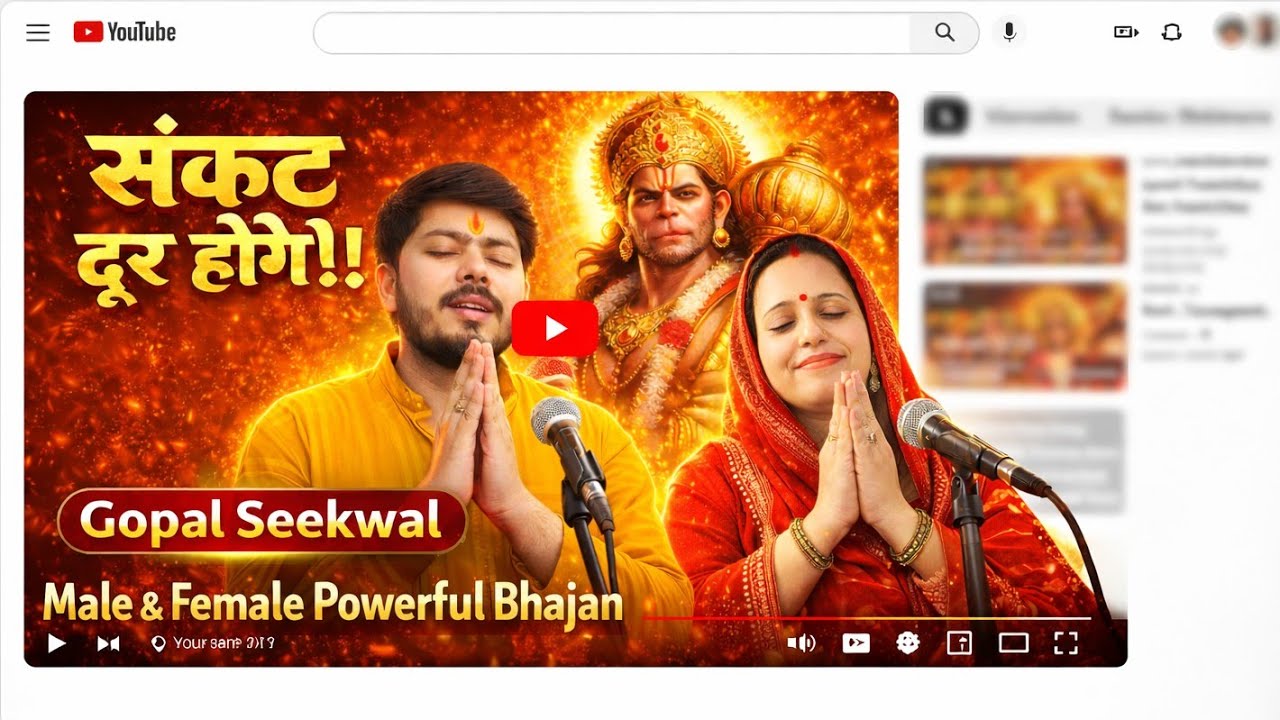 जय हनुमान बलशाली 🙏 | Powerful Hanuman Bhajan 2026 | Male Female Duet Bhajan | Gopal Seekwal