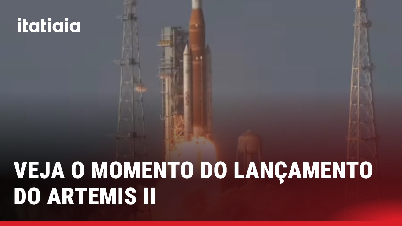 VEJA O MOMENTO DO LAN&Ccedil;AMENTO DO ARTEMIS II, PRIMEIRA MISS&Atilde;O TRIPULADA &Agrave; LUA EM 50 ANOS