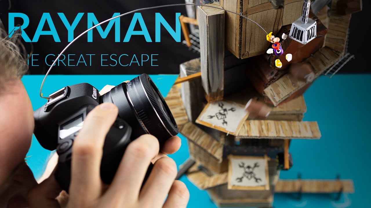 Building & Playing a RAYMAN level on my desk – with cardboard & clay