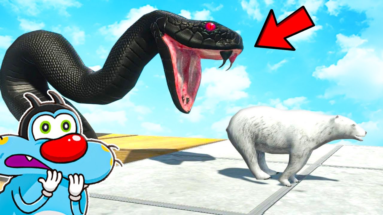 GIANT BLACK MAMBA vs ALL ANIMALS in ARBS!?