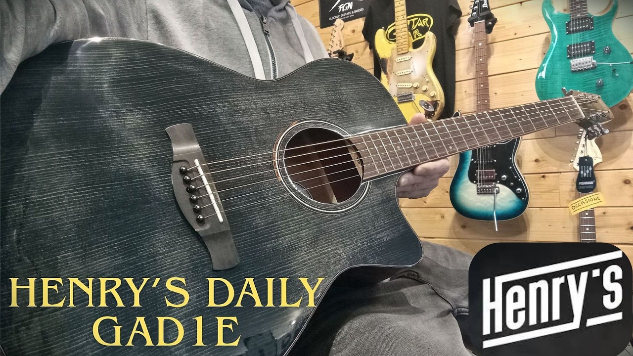 HENRY’S Daily GAD1E Black - with solid Sitka spruce top
