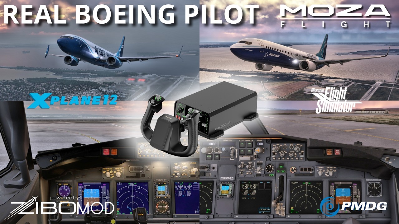 One Yoke, Two Sims! | MOZA AY90 | PMDG 737 & ZIBO MOD LIVE