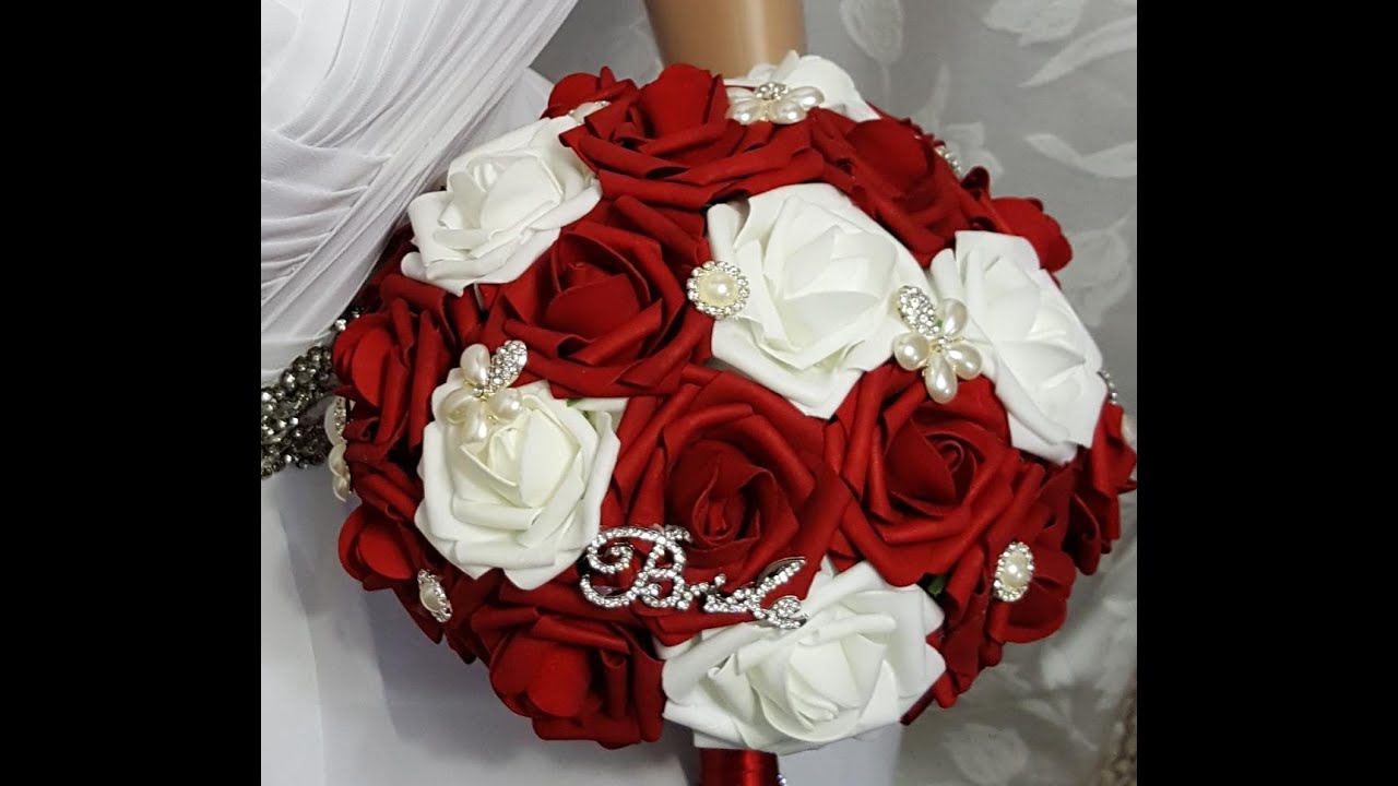 Easy Quick DIY Brooch Bouquet l Real Touch Roses l Bridal Bouquet l Wedding Project l Kit Willow