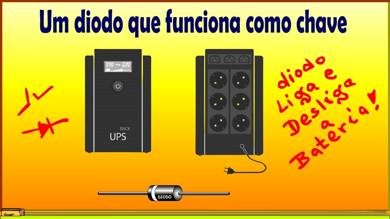 Você sabia que dá para usar um diodo como chave, veja esse exemplo numa UPS