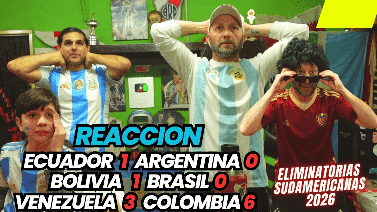 ECUADOR 1 ARGENTINA 0 - VENEZUELA 3 COLOMBIA 6 - BOLIVIA 1 BRASIL 0 - Reacciones de Hinchas
