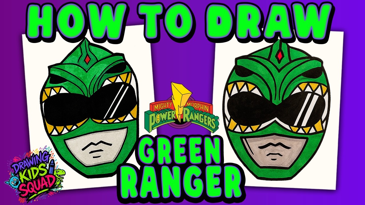 How to Draw the Green Ranger! | Power Rangers Art for Kids ⚡